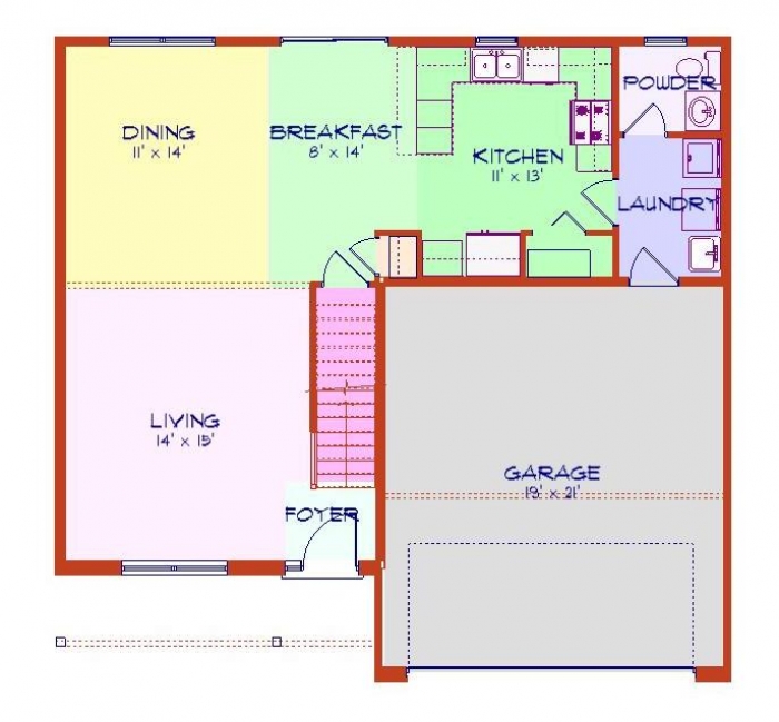 The Sophia B - Main Floor Plan